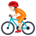 🚴🏻 person biking: light skin tone display on JoyPixels